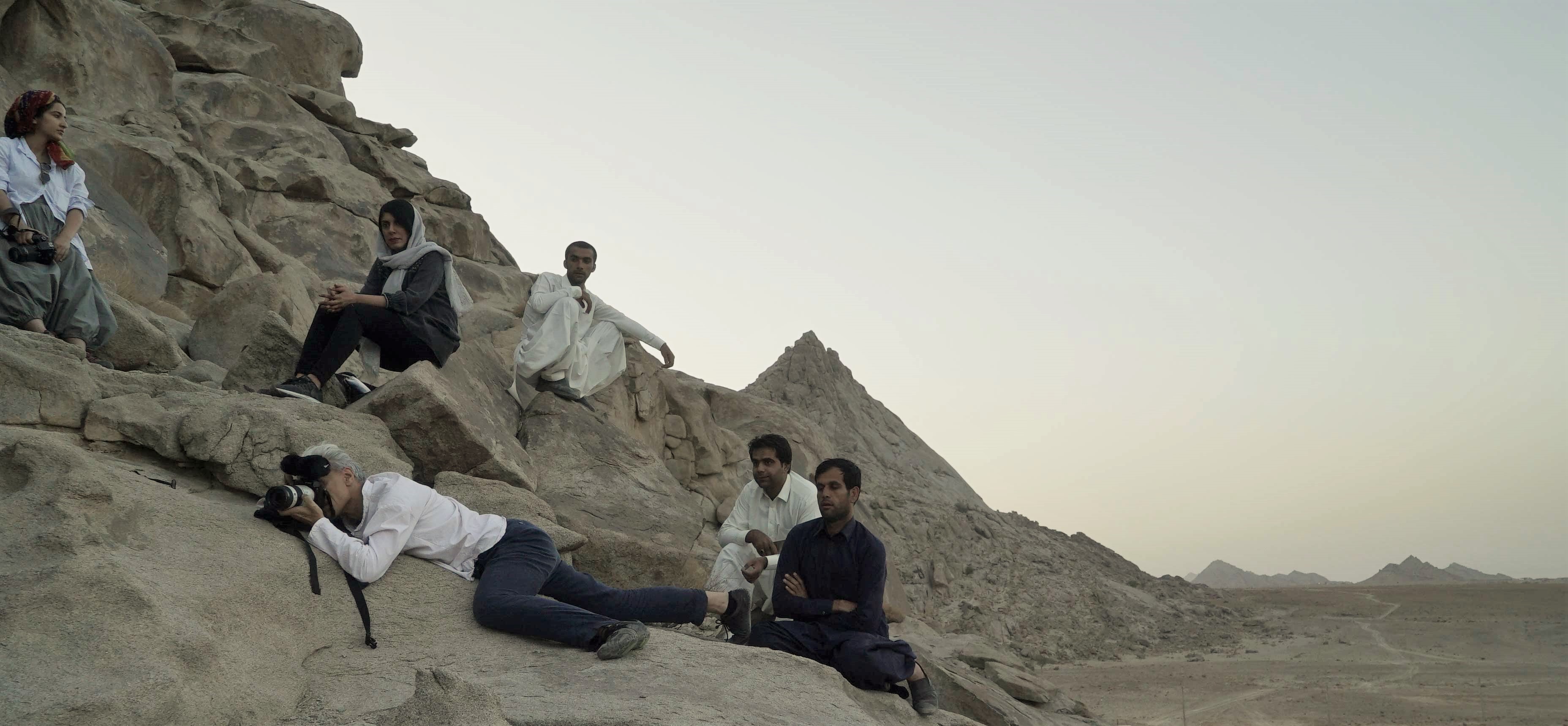 Andreas Rochholl, filmmaker in the mountains near Zahedan, Balochistan, Iran 2018